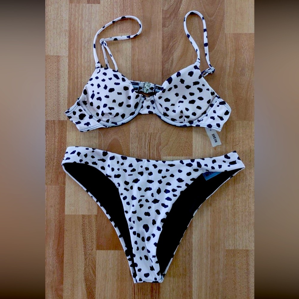 Shein Dalmatian Print Bikini in a Size Medium